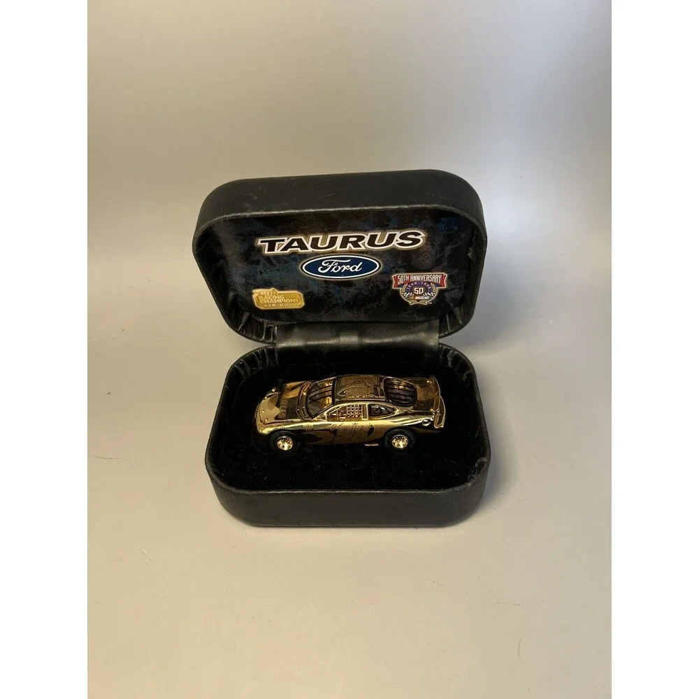 Racing Champions 24K Gold 1998 50th Anniversary Nascar Ford Taurus Car With COA